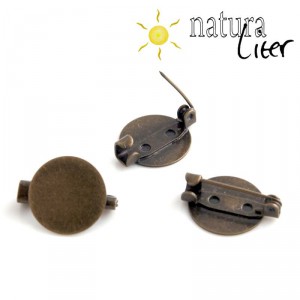 Špendlík s lůžkem 15mm starobronz Špendlík s lůžkem 15mm starobronz