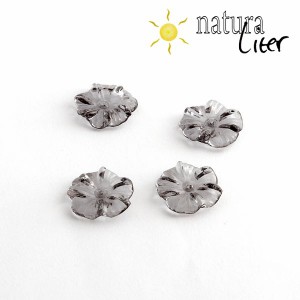 Akrylová květinka 17mm průhledná černá, 2ks Akrylová květinka 17mm průhledná černá, 2ks