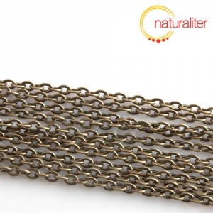Řetízek starobronz, očka 3x2 mm, 10m Řetízek starobronz, očka 3x2 mm, 10m