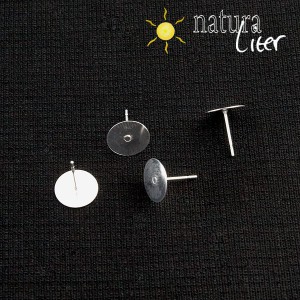 Puzeta s ploškou 10mm, postříbřená, 2ks Puzeta s ploškou 10mm, postříbřená, 2ks