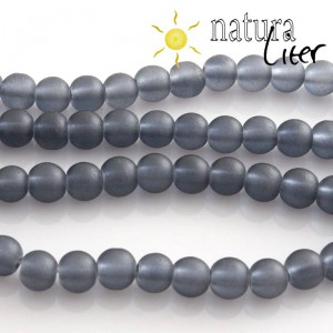 Matné skleněné korálky 8mm černé, 10ks Matné skleněné korálky 8mm černé, 10ks
