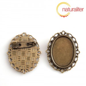 Brožové lůžko starobronz 25x18mm Brožové lůžko starobronz 25x18mm