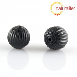 Gagát - vyřezávaný korálek 14mm Gagát - vyřezávaný korálek 14mm