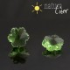 Květina - zelený přívěsek ze skla