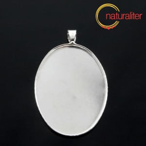 Lůžko postříbřené ovál 40x30mm 2. jakost Lůžko postříbřené ovál 40x30mm 2. jakost
