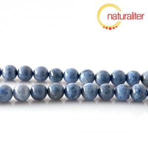 Dumortierit korálky, 8 mm, šňůra 40cm Dumortierit korálky, 8 mm, šňůra 40cm