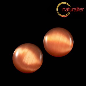 Kočičí oko - kabošon 20mm oranžový Kočičí oko - kabošon 20mm oranžový