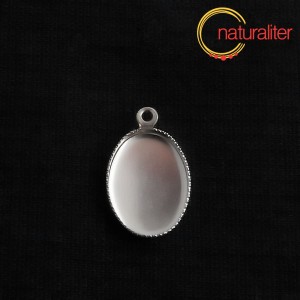 Lůžko ovál 14x10mm platinová barva Lůžko ovál 14x10mm platinová barva