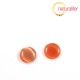 Kočičí oko - kabošon 12mm oranžový