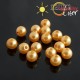 Voskované perly, zlaté, 8mm, 50ks
