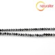 Vločkový obsidián korálky, 2 mm, šňůra 40cm