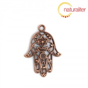 Ruka Fatimy - hamsa - přívěsek staroměď 29x20mm Ruka Fatimy - hamsa - přívěsek staroměď 29x20mm