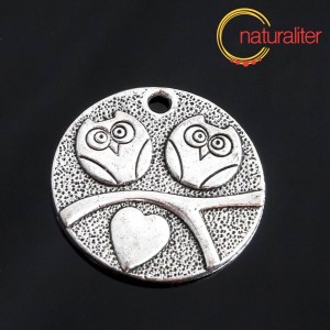 Sovičky - přívěsek starostříbro 25x25mm Sovičky - přívěsek starostříbro 25x25mm