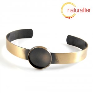 Náramek s lůžkem 16mm starobronz Náramek s lůžkem 16mm starobronz