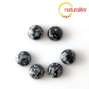 Vločkový obsidián kabošon 10mm Vločkový obsidián kabošon 10mm