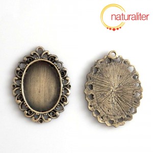 Výprodej - Lůžko ovál 25x18mm starobronz 2.jakost Výprodej - Lůžko ovál 25x18mm starobronz 2.jakost
