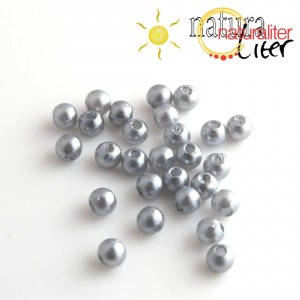 Voskované perly,stříbrné, 4mm, 100ks Voskované perly,stříbrné, 4mm, 100ks