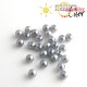 Voskované perly,stříbrné, 4mm, 100ks