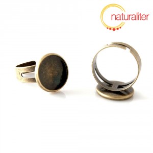 Základ na prsten s lůžkem 14 mm starobronz Základ na prsten s lůžkem 14 mm starobronz