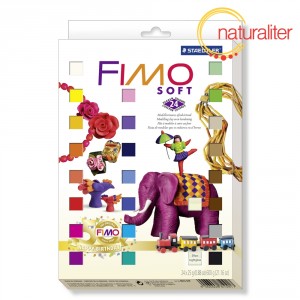 Výprodej - Sada FIMO Soft RETRO - 24 barev a vykrajovátka