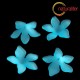 Květina akrylová - lilie 27mm světle modrá, 4ks