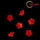 Květina akrylová 9mm červená, 10ks