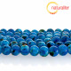 Skleněné modré mramorované korálky, 6mm, návlek 80 cm