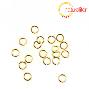 Výprodej - Spojovací kroužky 5x1mm zlatá barva, 100ks