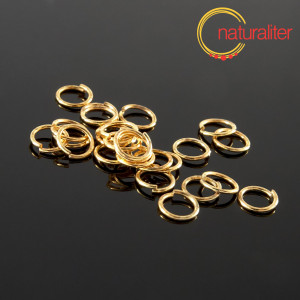 Výprodej - Spojovací kroužky 6x0,7mm zlatá barva, 100ks