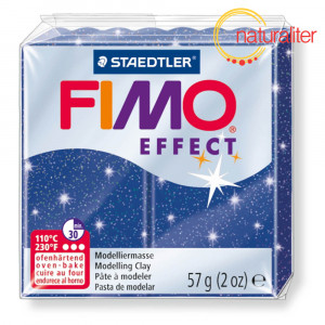 Výprodej - FIMO Effect 302 - modrá se třpytkami 57g