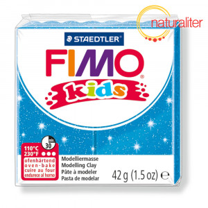 Výprodej - FIMO kids 312 - modrá se třpytkami 42g