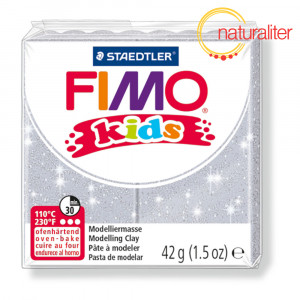 Výprodej - FIMO kids 812 - stříbrná se třpytkami 42g Výprodej - FIMO kids 812 - stříbrná se třpytkami 42g