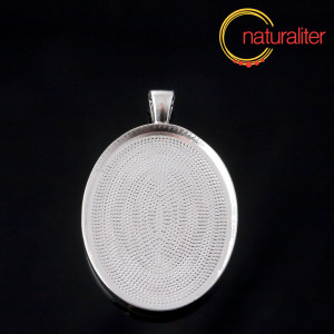 Lůžko ovál 40x30mm stříbrná barva, hluboké Lůžko ovál 40x30mm stříbrná barva, hluboké