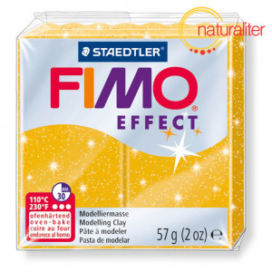 Výprodej - FIMO Effect 112 - zlatá se třpytkami 57g