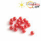 Voskované perly, červené, 4mm, 100ks