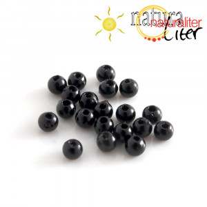 Voskované perly, černé, 4mm, 100ks Voskované perly, černé, 4mm, 100ks