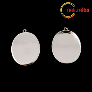 Lůžko ovál 30x22mm postříbřené Lůžko ovál 30x22mm postříbřené