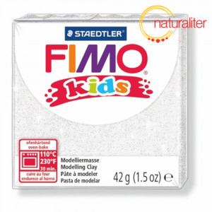 Výprodej - FIMO kids 052 - bílá se třpytkami 42g