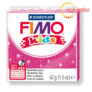 Výprodej - FIMO kids 262 - fuchsiová růžová se třpytkami 42g Výprodej - FIMO kids 262 - fuchsiová růžová se třpytkami 42g