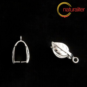 Šlupna velká lístek 20x10mm, stříbrná barva Šlupna velká lístek 20x10mm, stříbrná barva