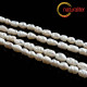 Říční perly rýžové bílé, 6x5mm, B, návlek 35cm