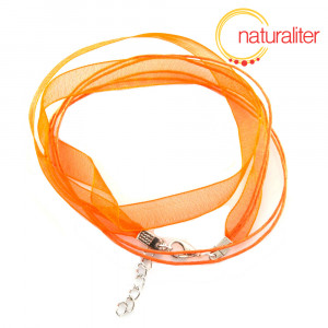 Náhrdelníková šňůrka - 48cm oranžová Náhrdelníková šňůrka - 48cm oranžová