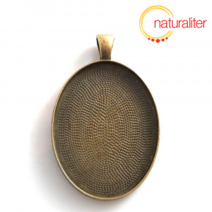 Lůžko ovál 40x30mm starobronz, hluboké Lůžko ovál 40x30mm starobronz, hluboké