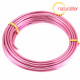 Hliníkový drát růžová barva, 3mm x 5m