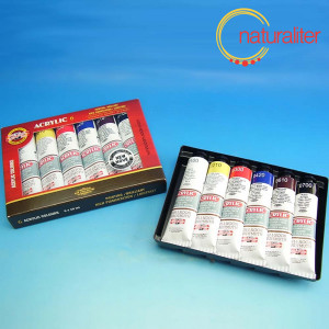 Výprodej - Sada akrylových barev Koh-i-noor Acrylic 6x40ml
