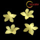 Květina akrylová - lilie 27mm žlutá, 4ks