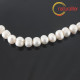 Říční perly nugetky bílé, 9-11 mm, B, návlek 35cm