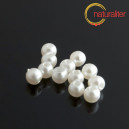Voskované perly, bílé, 4mm, 100ks