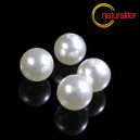 Voskované perly, bílé, 14mm, 10ks