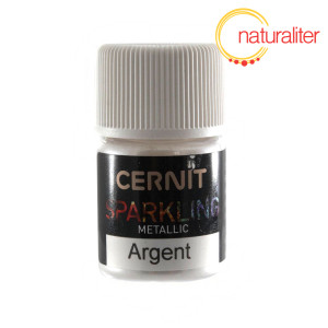 Třpytivý prášek CERNIT Sparkling Metallic stříbrný 5g